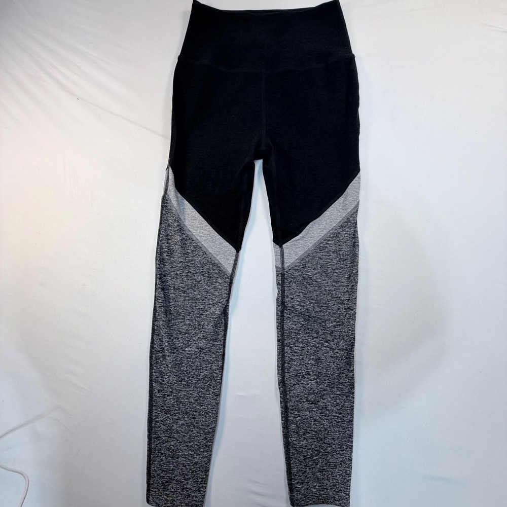 Beyond Yoga High Waisted Colorblock Leggings Gray Black Yoga Pants USA M